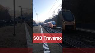 Südostbahn SOB Traverso beim Bahnhof Mellingen Heitersberg, Kanton Aargau, Schweiz 2023 / #shorts