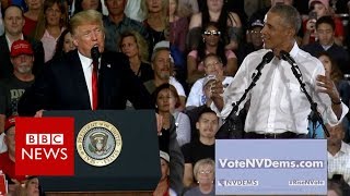 Trump v Obama: Battle of the presidents - BBC News