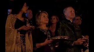 Hillary Clinton performing Aarti, Nita Ambani dancing at daughter Isha's pre-wedding bash