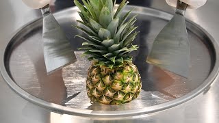 Pineapple Ice Cream Rolls | ASMR Satisfying Food
