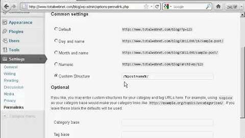 Video 4 - How to Change Your Permalinks Structure.