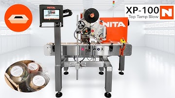 Top Tamp Blow Inline Label Application on Round Lids