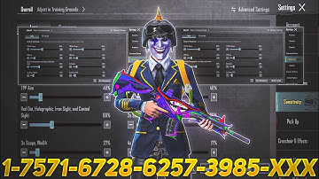 New Update 4.1⚡Best Sensitivity Code + Control Settings Pubg Mobile/Bgmi Sensitivity 2025