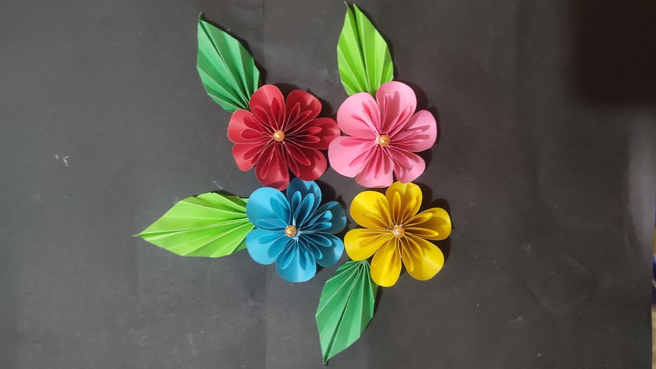 Paper Flower🌺 How To Make An Easy Flower With Paper | Simple Paper ...