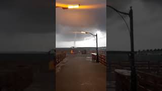 Water spout on saint simons pier