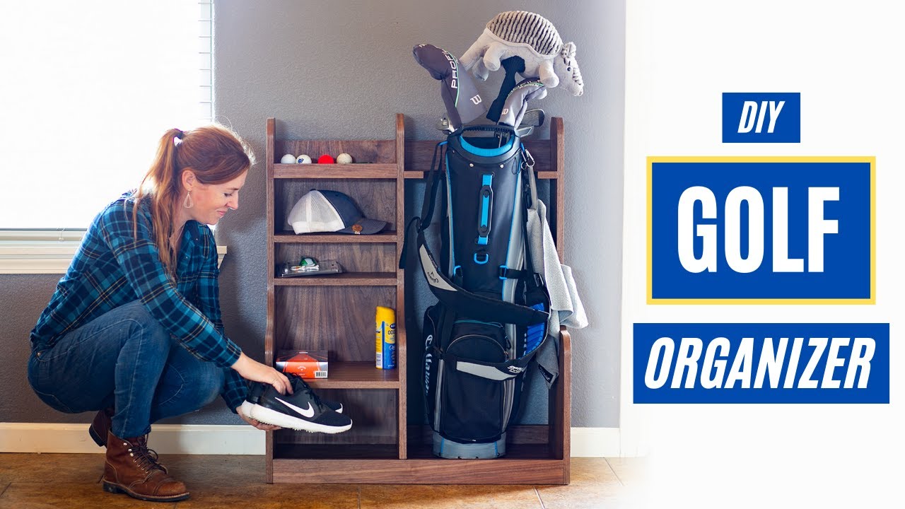 Build a Golf Bag Holder! Organize Your Golf Gear - YouTube