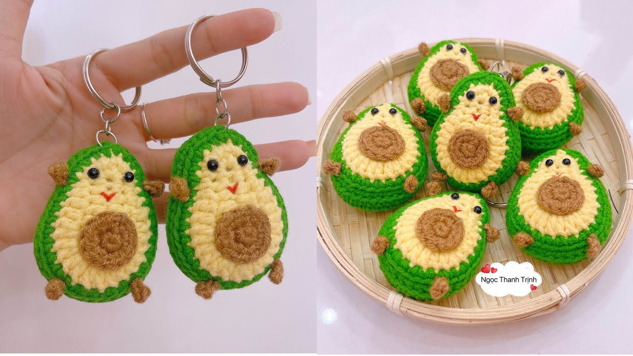 #131 - Móc trái bơ 🥑 bằng len/ Ngọc Thanh Handmade 💕| Crochet an avocado with wool?