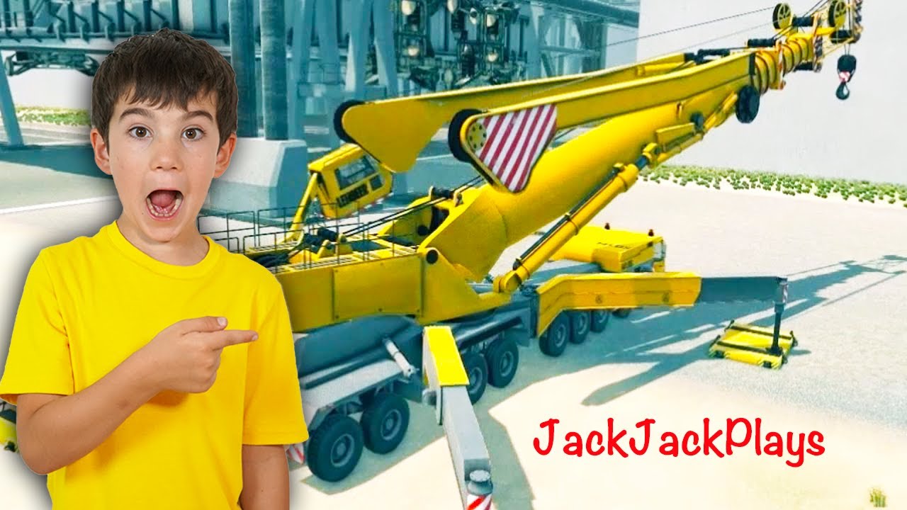 Playing Truck Game with Crane! GIANT Machines JackJackPlays YouTube