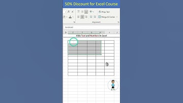 Data Hide Format Cells in Excel #excel #exceltips #shorts #msexcelfullcourse #msexcel #exceltutorial