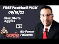 Free Football Pick Utah State Aggies vs Air Force Falcons Prediction, 9/15/2023 College Football