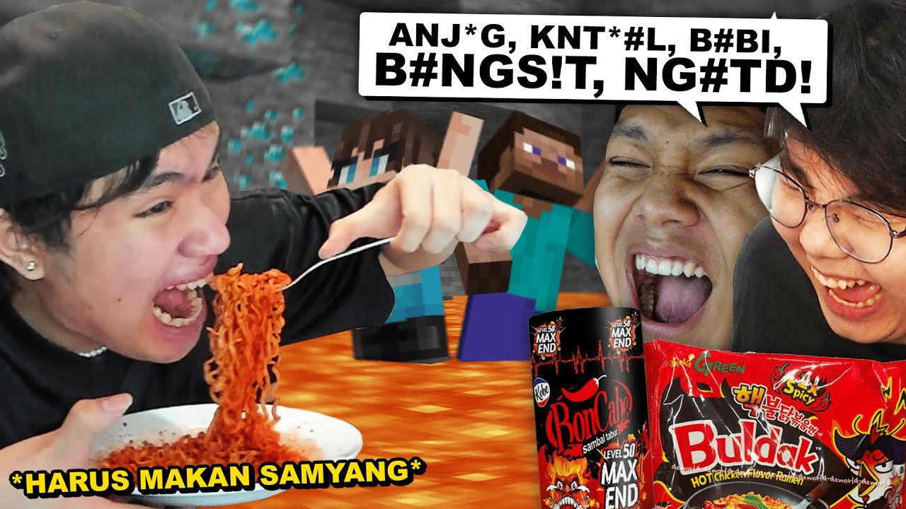 Setiap 2 YouTuber Ini TOXIC, Aku Harus Makan Samyang TERPEDAS .. ( menyesal )