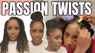 PASSION TWISTS TUTORIAL | HOW TO PART YOUR HAIR + WRAPPING METHOD |  $29 AMAZON SPRING TWIST HAIR