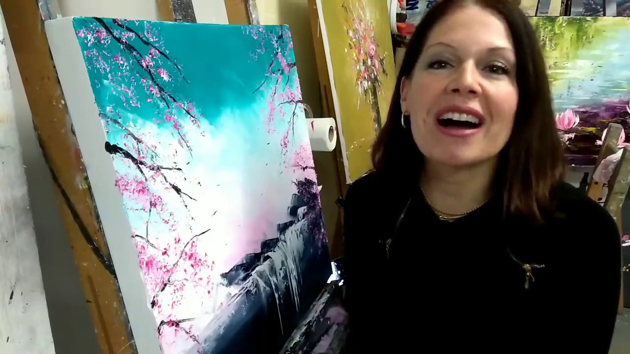 Cours De Peinture Au Couteau Paysage Zen Japonais Par Nelly Lestrade Youtube