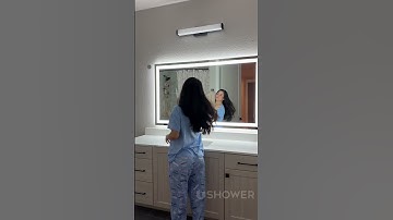Soft lighting = better mornings. Who knew? 💡 #Shorts #LEDMirror #BathroomGlowUp#MirrorHack#LEDVibes