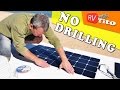 INSTALL FLEXIBLE SOLAR PANEL on RV with NO DRILLING