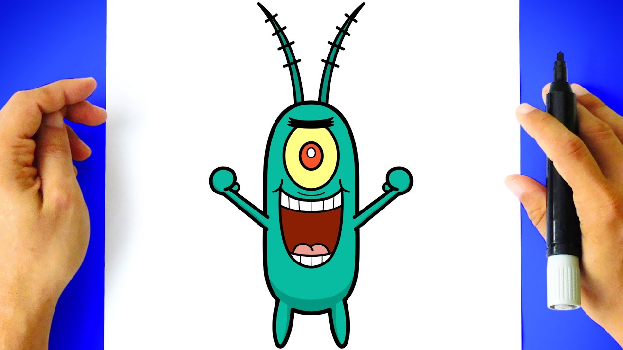 Como DESENHAR o PLANKTON - Cómo DIBUJAR a PLANKTON - BOB ESPONJA - SpongeBob Drawing