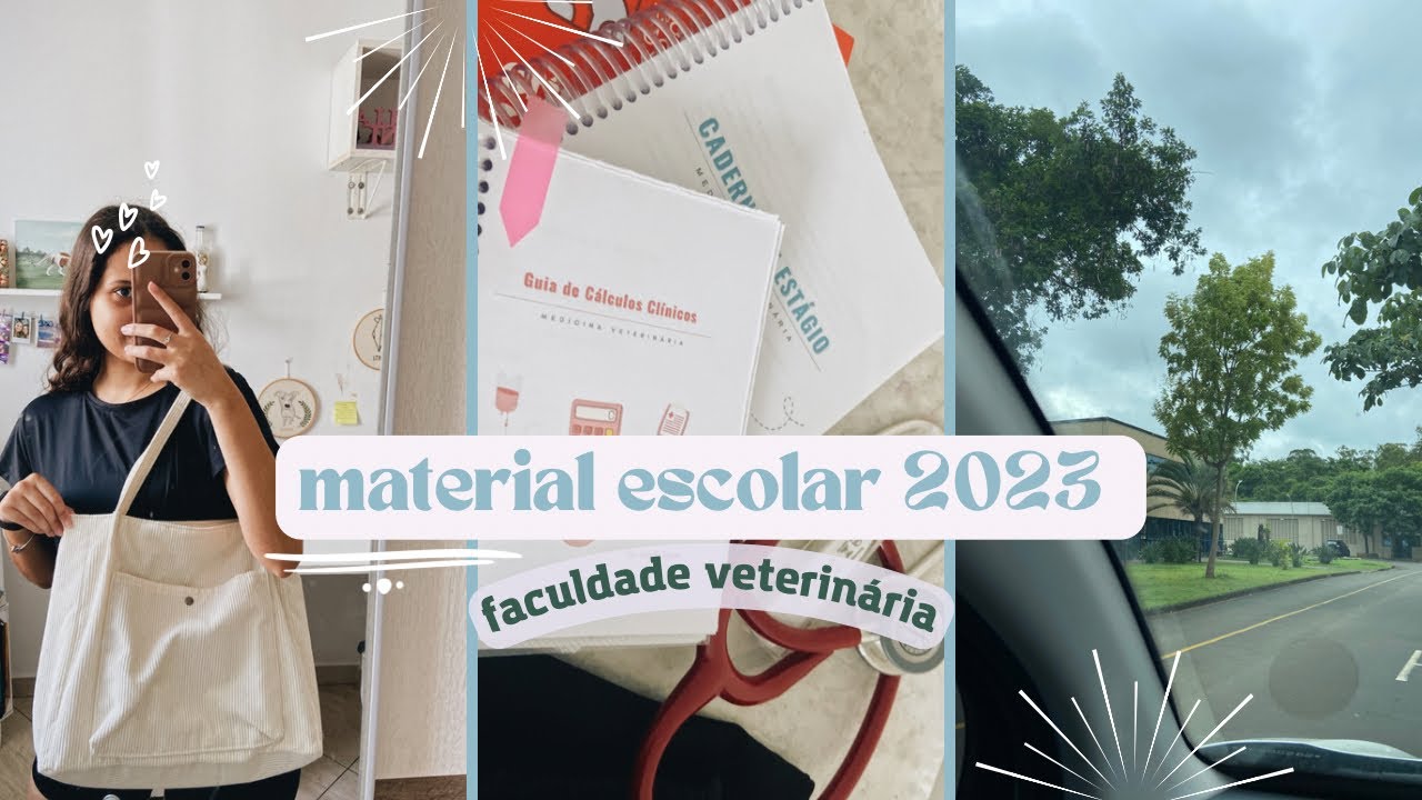 MEU MATERIAL ESCOLAR 2023 | Faculdade de Veterinária - Isabella Rossini