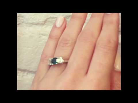 Vintage Platinum Emerald