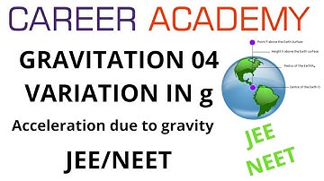 11 chap 8 | Gravitation 04 |Acceleration due to gravity g and Variation in g gravity JEE MAINS/NEET