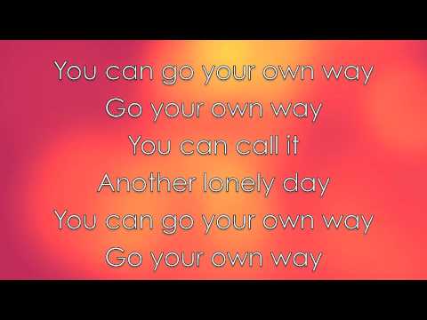 you can go your own way lyrics you can go your own way lyrics