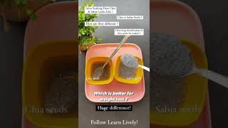 Chia seeds vs Basil seeds | Difference between chia and sabja seeds ? Which is better for weightloss