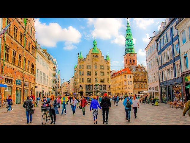 Walk Up Stroget Street, Copenhagen, Denmark - YouTube