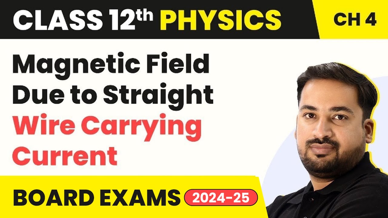 Magnetic Field Due to Straight Wire Carrying Current | Class 12 Physics ...