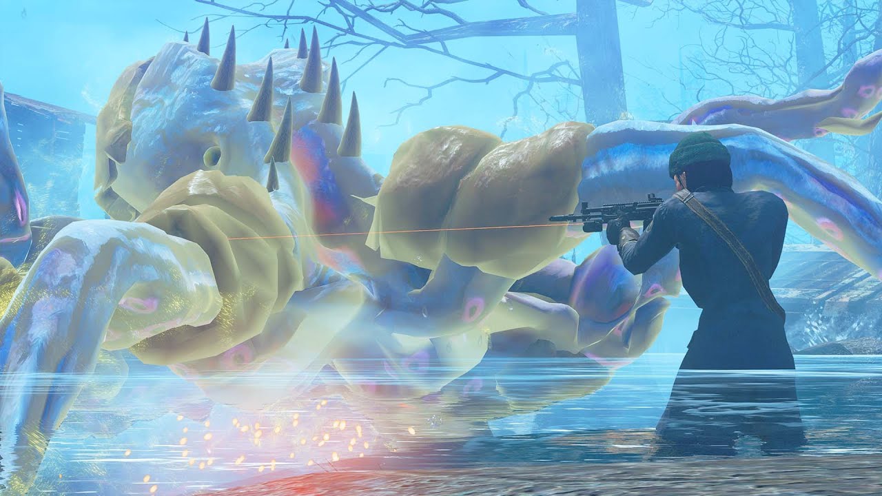 Modded Fallout 4 | Far Harbor Mutant Menagerie Combat | Gameplay