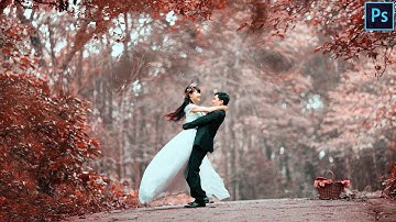 Red & Black Colour Grading Effect - Photoshop Tutorial