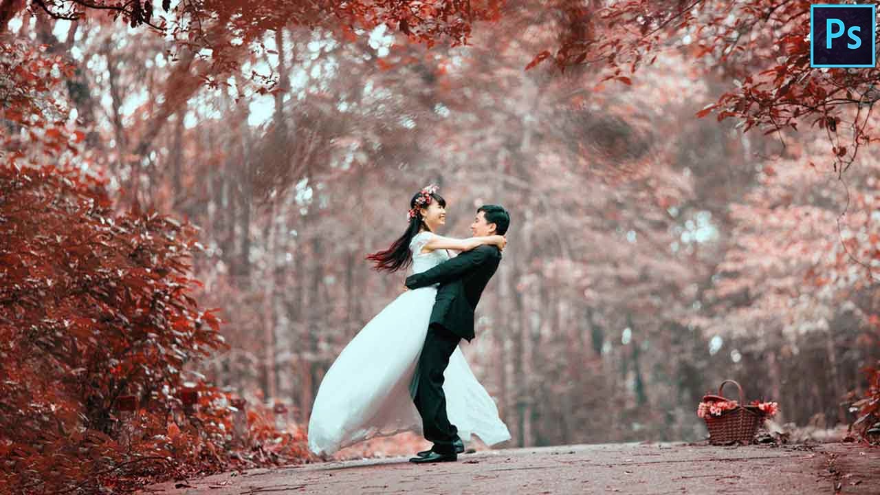 Red & Black Colour Grading Effect - Photoshop Tutorial