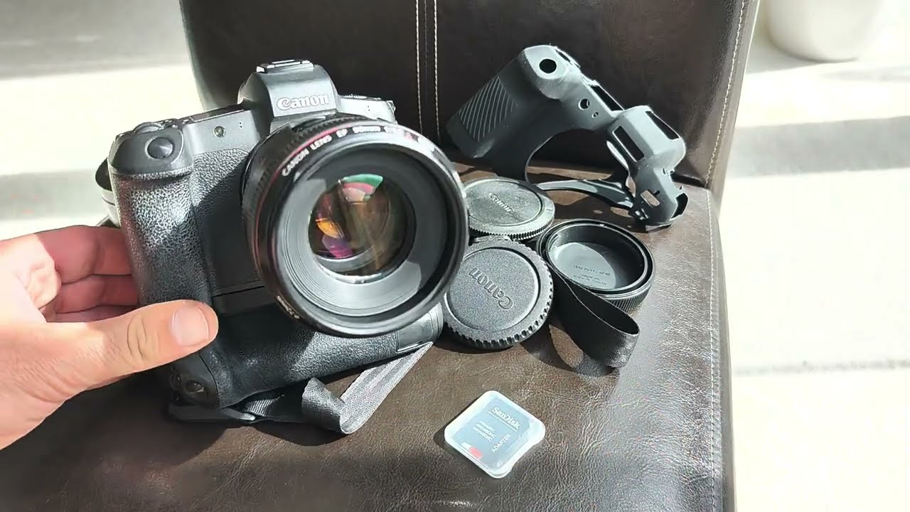 CANON EOS R, CANON EF 50mm 1:1.2 L USM, Canon Adapter, Batteries grip