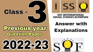 Class 3 isso previous year question paper 2022-23 / isso olympiad class 3 / social studies olympiad