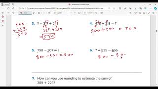 reveal math grade 3  lesson 2-3 estimate sums and differences