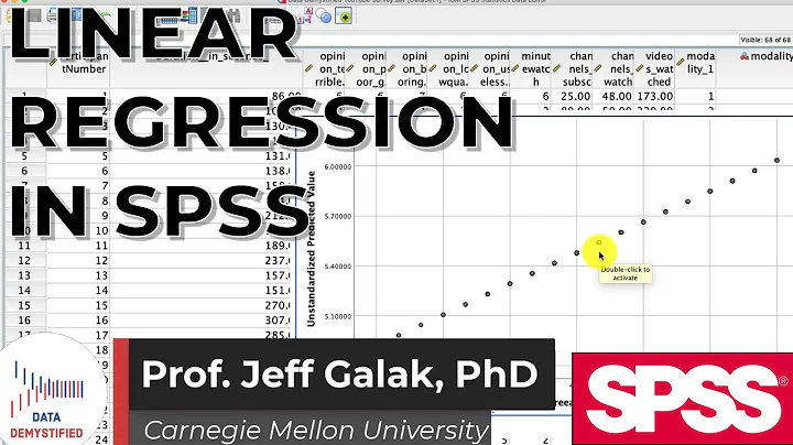 Linear Regression in SPSS (SPSS Tutorial Video #25): Single Variable Linear Regression