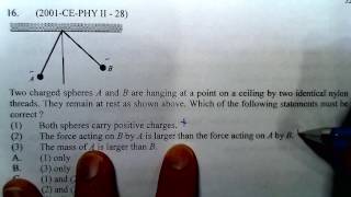 Physics 2001 HKCEE MC 28 B