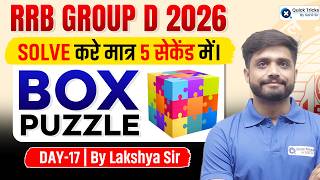 RRB Group D Reasoning 2026 | Reasoning Box Puzzle Short Tricks 🔥 | Lakshya sir