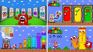 Mario R.I.P All Numberblocks mix level up (ALL EPISODES) | Game Animation COLLECTION