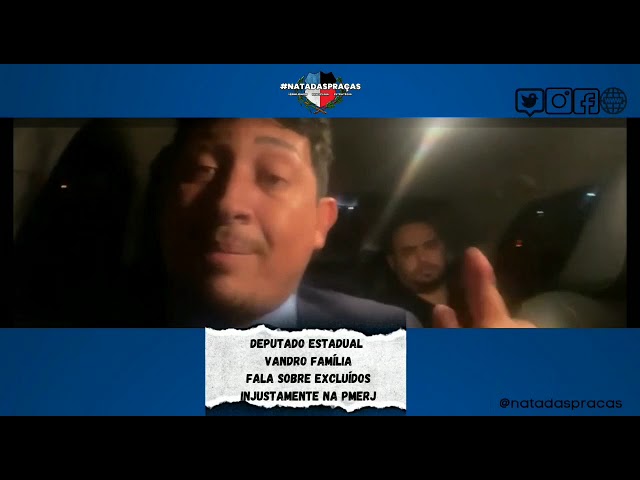 No dia 10/06/21 o Deputado Estadual Vandro Família faz um pronunciamento sobre os excluídos da PMERJ