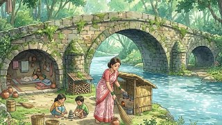 A Happy Family Living Under a Bridge | Ghibli Style Story 💛✨
