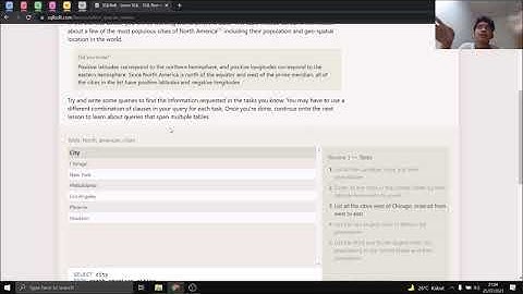 Live Coding Session SQLbolt.com part 1