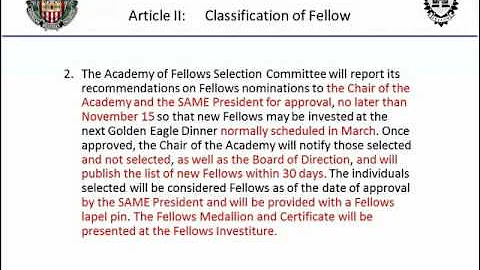 Academy of Fellows: Fellows Nomination Instructional Webinar