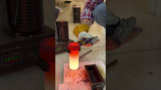 Melting solid gold bar #gold #jewelry #satisfying