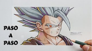 HOW TO DRAW GOHAN BEAST STEP BY STEP | Gamo Art