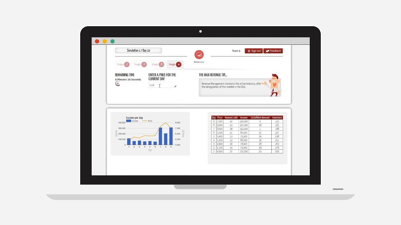 PricinGame - Revenue Management simulation by GameLab - YouTube