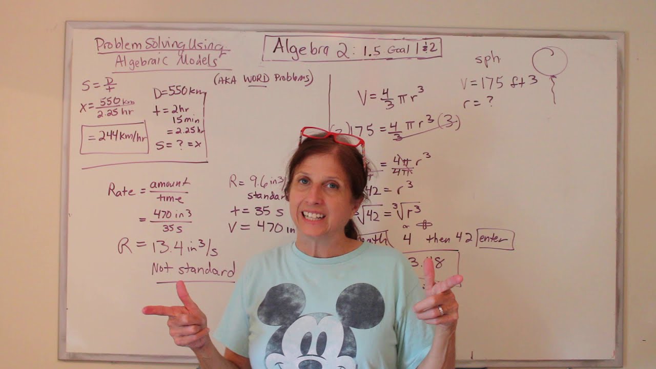 problem solving using algebraic models