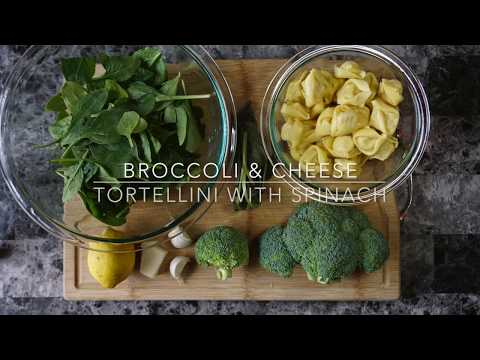 Broccoli & Cheese Tortellini with Spinach & Walnuts