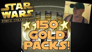 Star Wars - Force Collection #95: 150 GOLD PACKS!!! FIVE STAR PULLS!!!