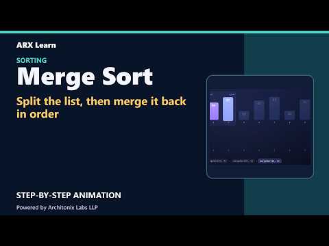 Merge Sort Explained with Animation | Sorting | ArxLearn