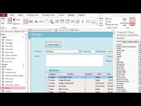 Access 2013 Customizing Form Settings