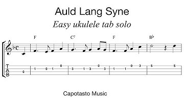 How to play AULD LANG SYNE on UKULELE! Easy tabs. Have a try!